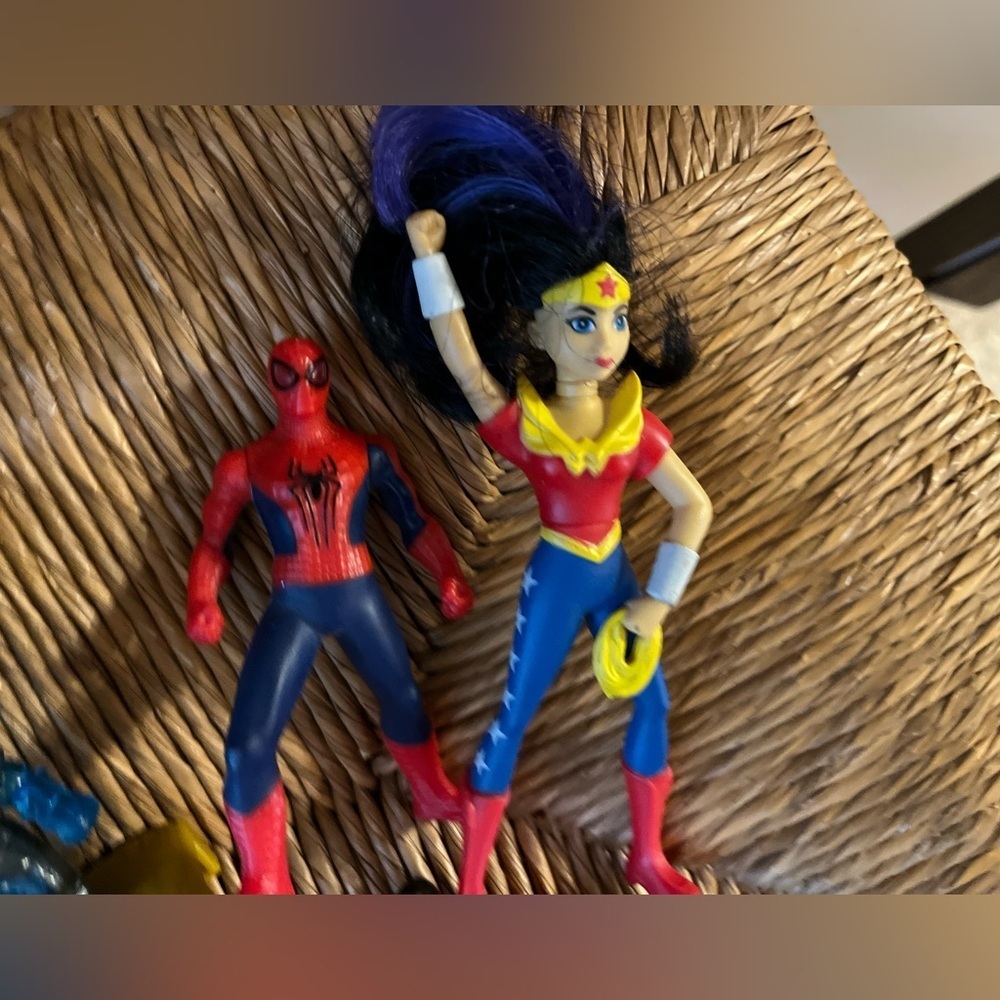 Lot of Fisher-Price Imaginext DC super hero characters Wonder Woman Spider-Man - Picture 4 of 6